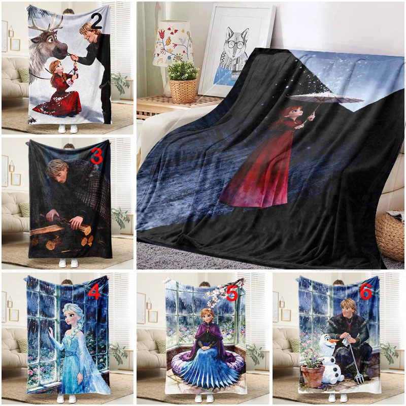 

Disney Frozen Anna Umbrella Blanket Flannel Throw Warm Sofa Bed Cover Home Decor