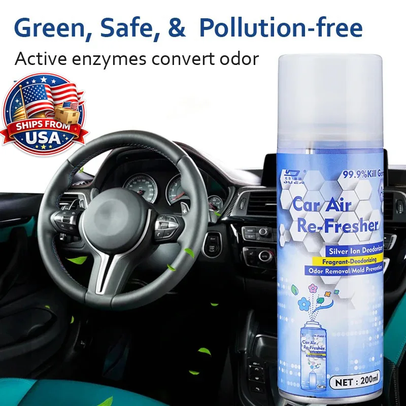 Kit de Ambientador en Aerosol para Auto, Aroma a Auto Nuevo, Eliminador de Olores, Desodorante de Larga Duración para Interiores de Autos, Camionetas, SUVs y RVs