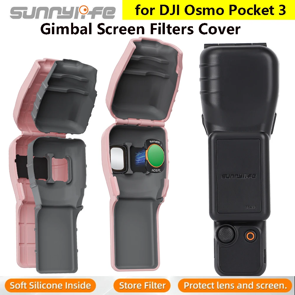 

Sunnylife Cover For DJI Osmo Pocket 3 Gimbal Screen Protective Cover Anti-Scratch Head Lens Filters Screen Camera Protector Case