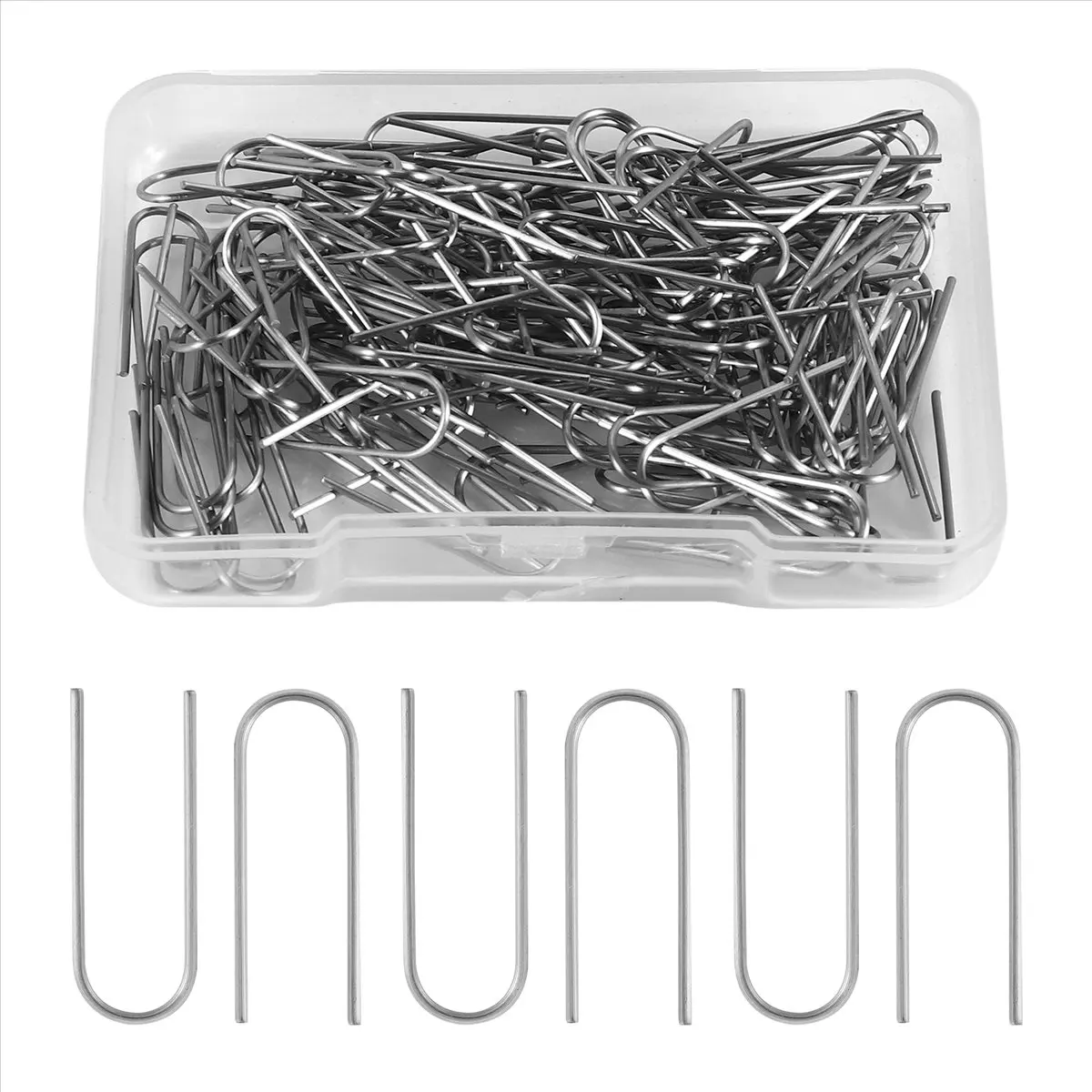 Final~~150 Pieces High Temperature Nichrome Wire Jump Rings, U Hanger Hooks for Hobbyists DIY Pendant,Ornaments,Fusing in Glass