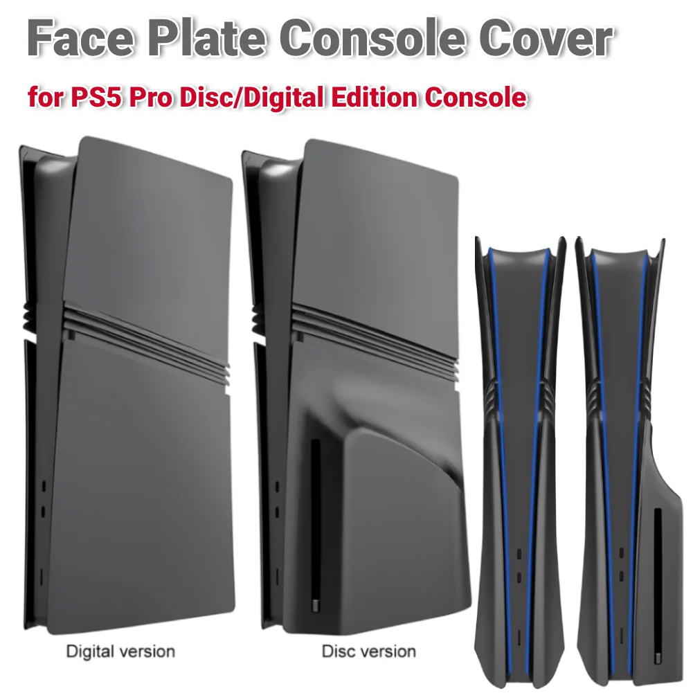 Face Plate Console Cover ABS Hard Shell Dustproof Side Plate Shell Shockproof for PS5 Pro Playstation 5 Pro Disc/Digital Console