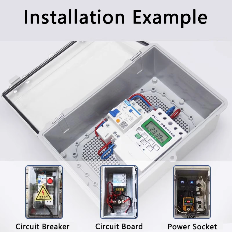 

IP66 Outdoor Electronic Project Box Instrument Hinge Case Gray/Transparent Cover Enclosure ABS Plastic Waterproof Juction Box