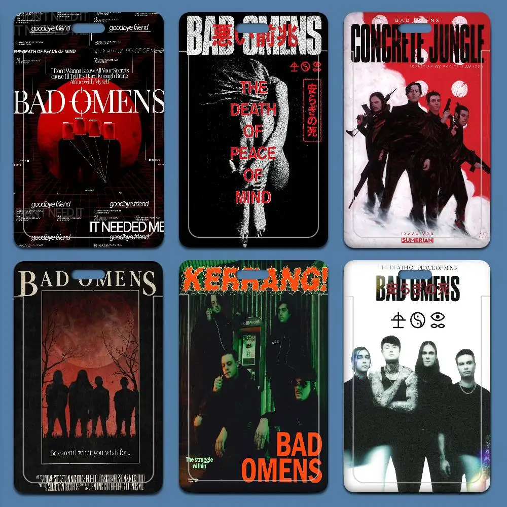 

Держатель для рабочих и идентификационных карт Rock Band B-Bad O-Omens, 1 шт., с ремешком-шнурком, для мужчин и женщин, деловой чехол для ID-карт