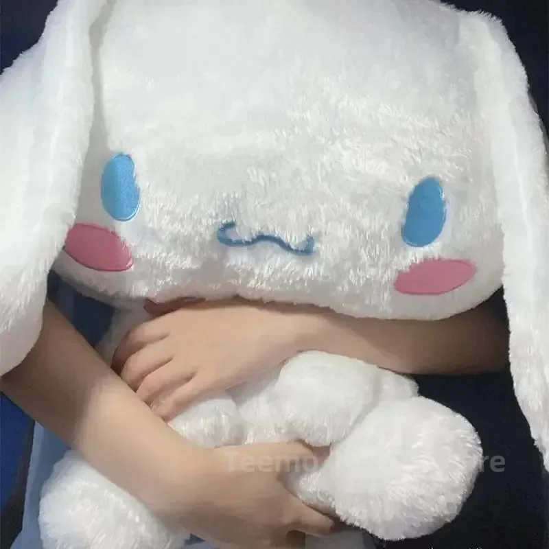 Bantal boneka duduk Cinnamoroll besar 55CM boneka karakter kartun Anime Sanrio mainan anak-anak hadiah liburan Kawaii pacar