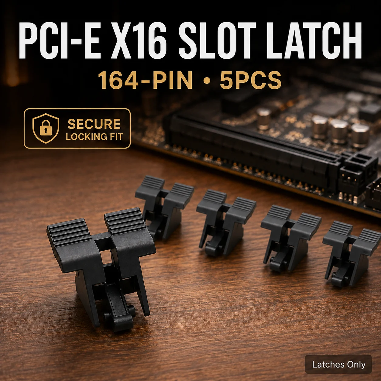 5Pcs Desktop Computer Mainboard 164pin With Fishtail Fixing Clip PCIE 16x Graphics Card Slot Socket Pcie X16 Socket
