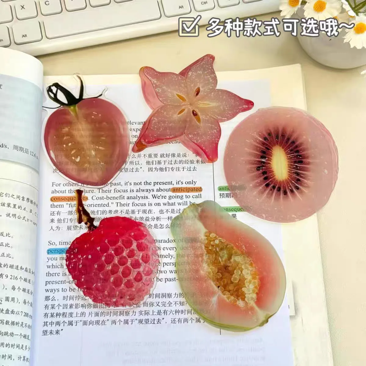 

Simulation Funny Fruit Shape Bookmark Watermelon Lemom Student Reading Mark Book Page Clip Book Accessories Stationery Gifts
