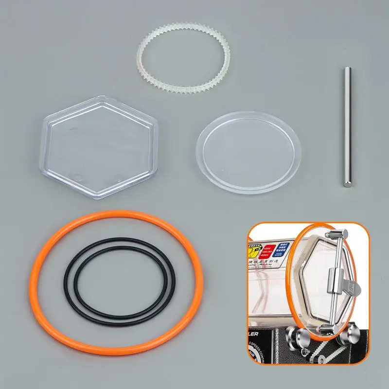Rotary Tumbler Replacement Rubber Roller Belt Jewelry Polisher Seal Bucket Lid KT6808 Finishing Machine Repair Accessory