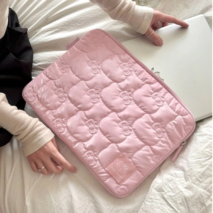 Bolsa para Tablet de 3 Polegadas com Estampa de Gato Rosa, Bolsa Interna Universal para iPad, Bolsa de Armazenamento Juvenil...