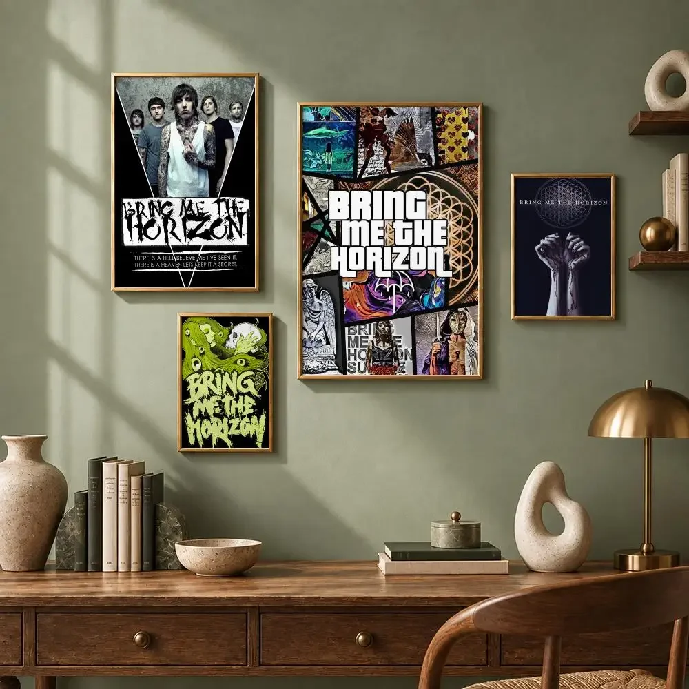 Rock Band B-Bring Me the HorizonS Poster HD Self-Adhesive No Residue After Removal Ideal for All Kinds of Wall Decor