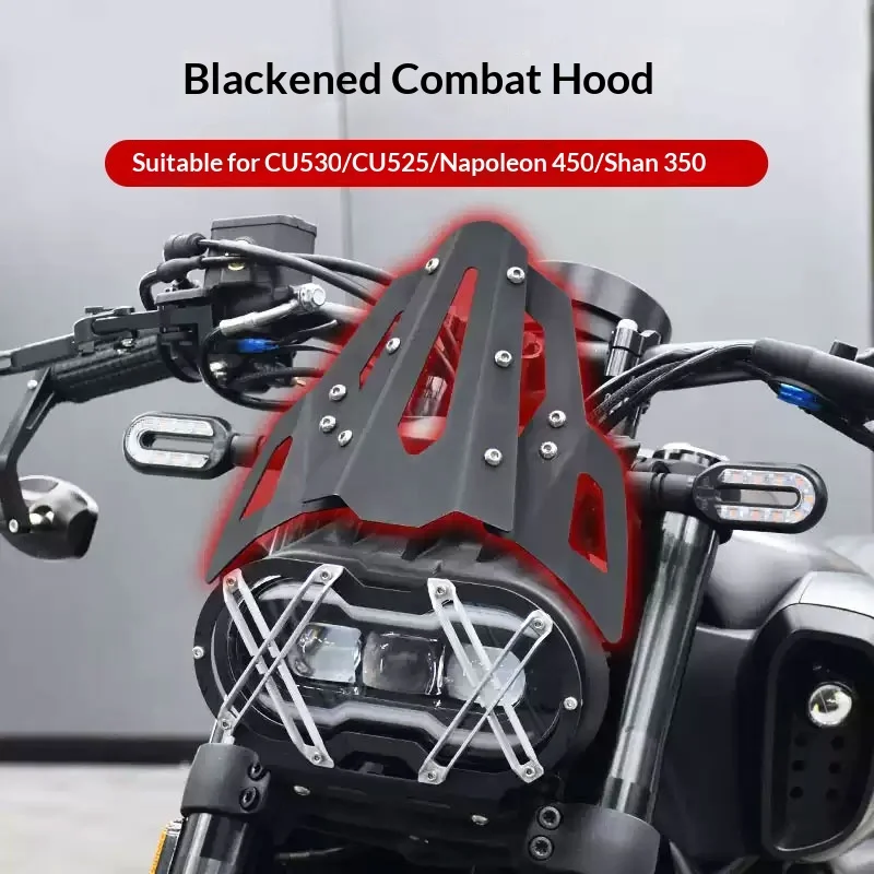【Premium】For VOGE CU525/530QJ Flash 350 Napoleon 450 – Modified hood, small windscreen, front windshield, and headlight cover ac