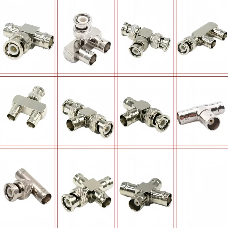 BNC High Frequency Coaxial Adapter All Copper BNC Revolution BNC Female Tee Q9 Head RF Connector BNCJK
