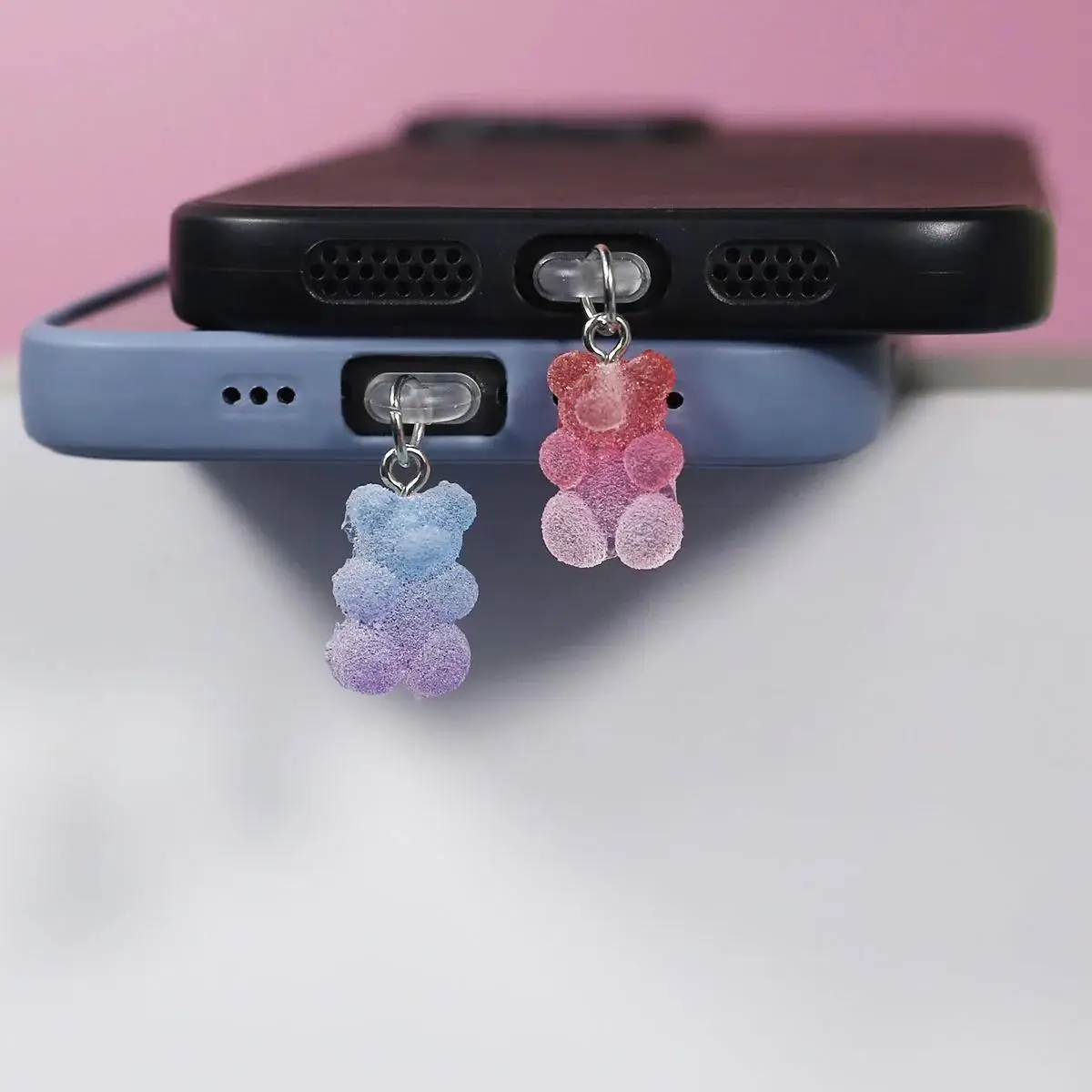 Mobile phone dust plug matte teddy bear mobile phone pendant dust cap Syncheng decorative accessories mobile phone dust plug