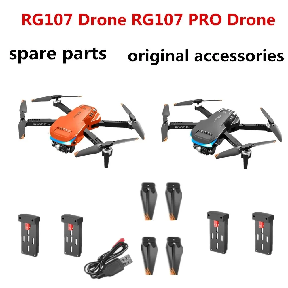 RG107 Mini Drone Original Zubehör 3,7 V 1800Mah Batterie/Propeller Klinge/USB Linie/Für RG107 Pro Drone batterie Ersatzteile