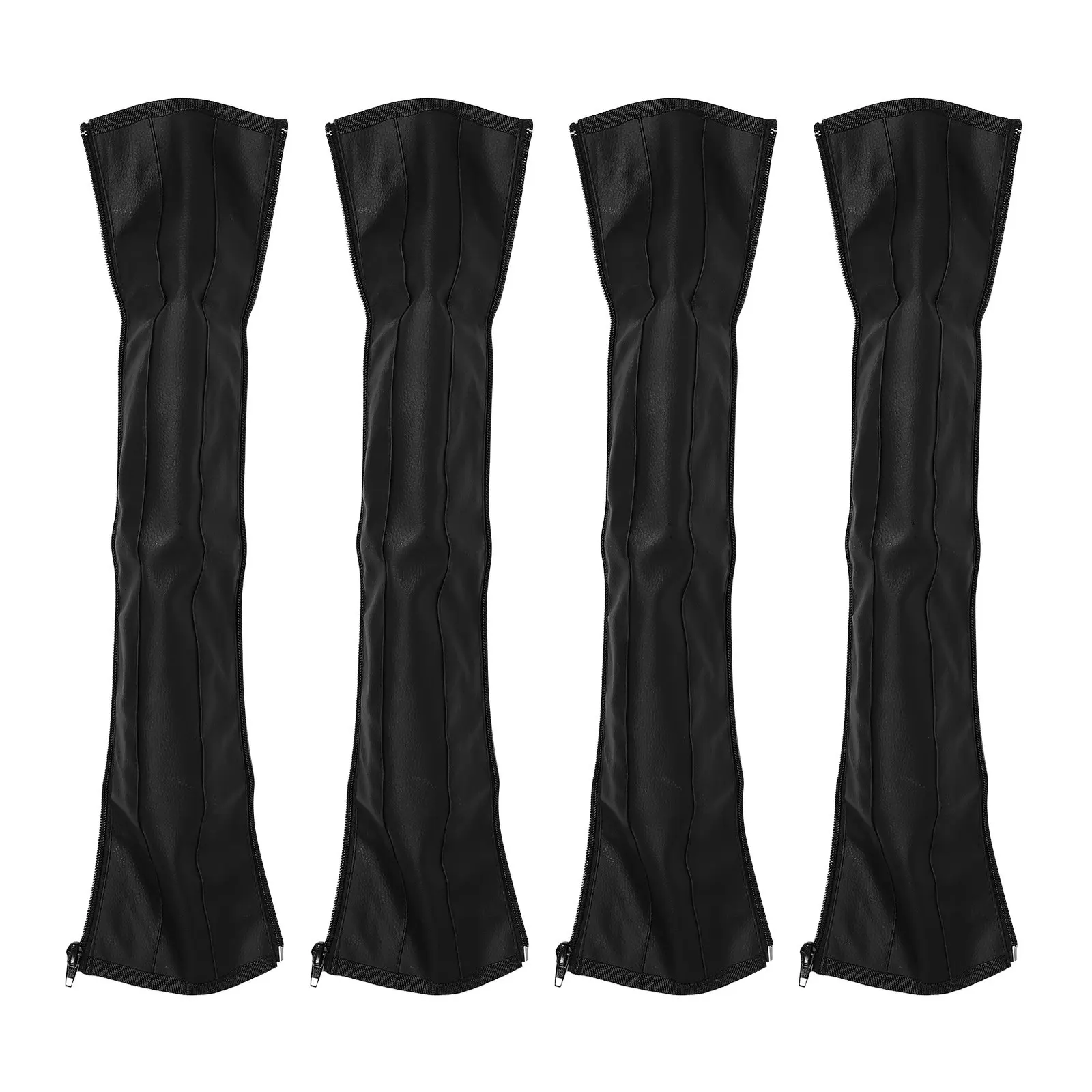 

4Pcs Baby Stroller Handle Cover PU Zipper Protective Replacement Armrest Sleeve Non-Slip Washable Black for Pushchair