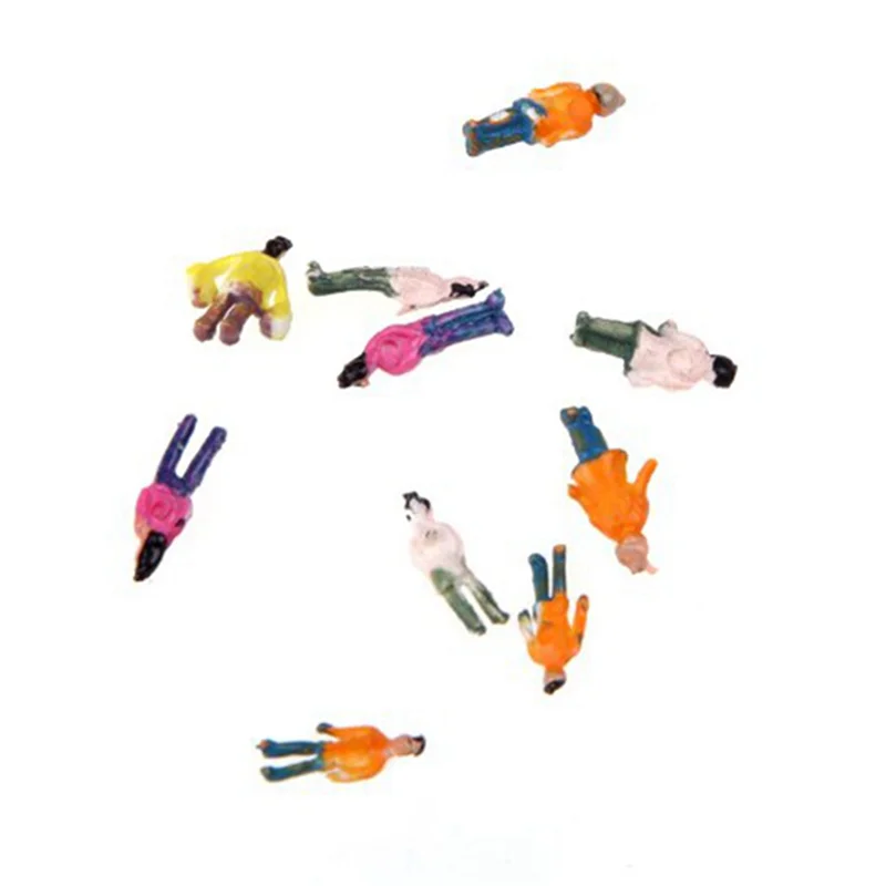 

ODIES-400Pcs Z Масштаб 1:200 Смешанная окрашенная модель Люди Поезд Парк Уличные пассажирские фигурки