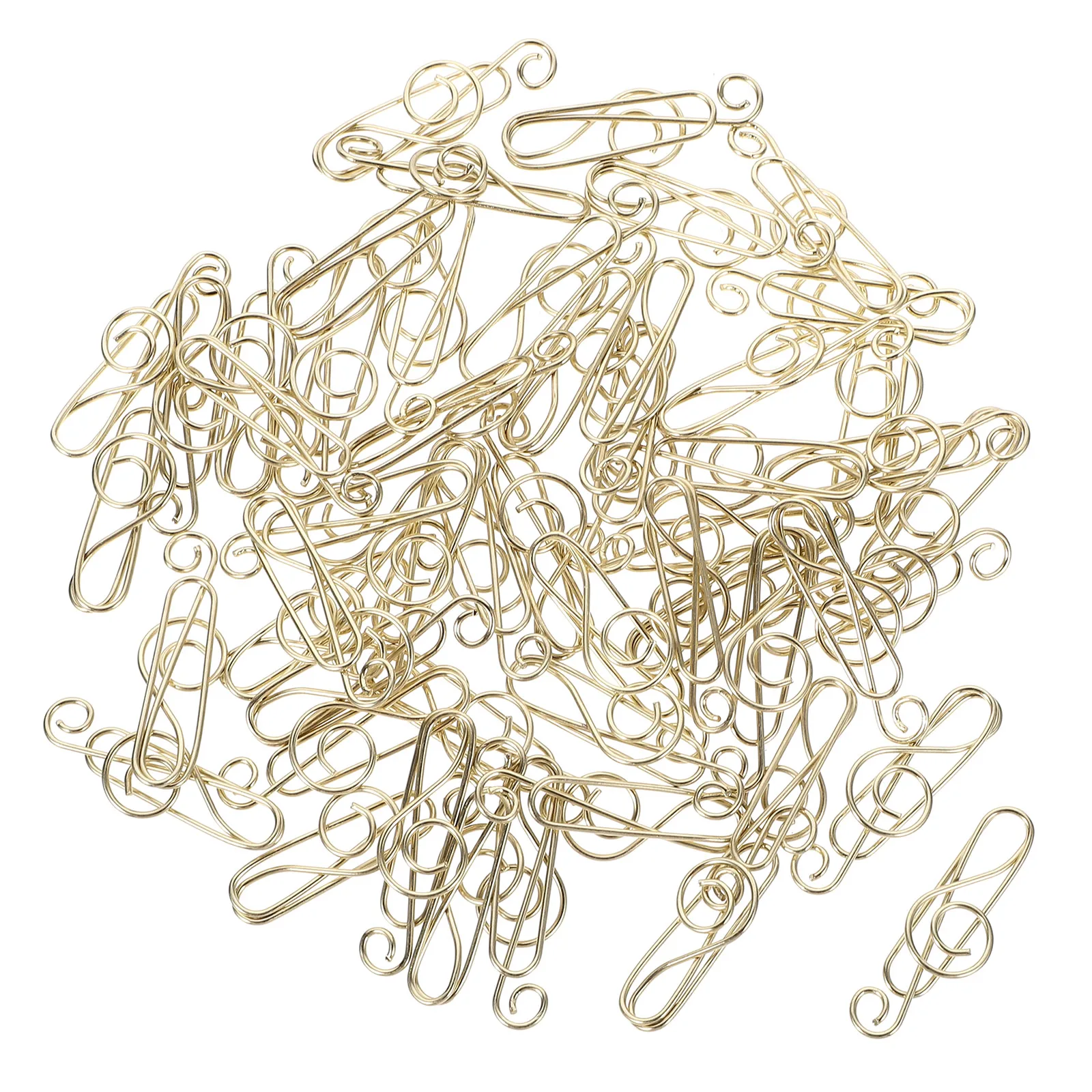 

50pcs Music Note Shaped Paper Clips Carbon Steel Decorative Office Supplies Sturdy Metal Document Clips For School Calendar