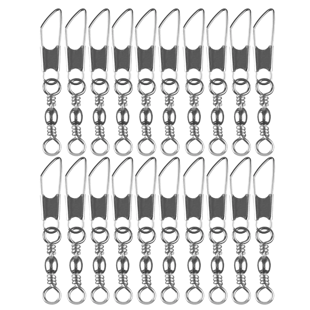 

30pcs Fishing Gear Pins Steel Split Rings Key Hook Connector Swivel Rolling Corrosion Resistant Durable Lightweight