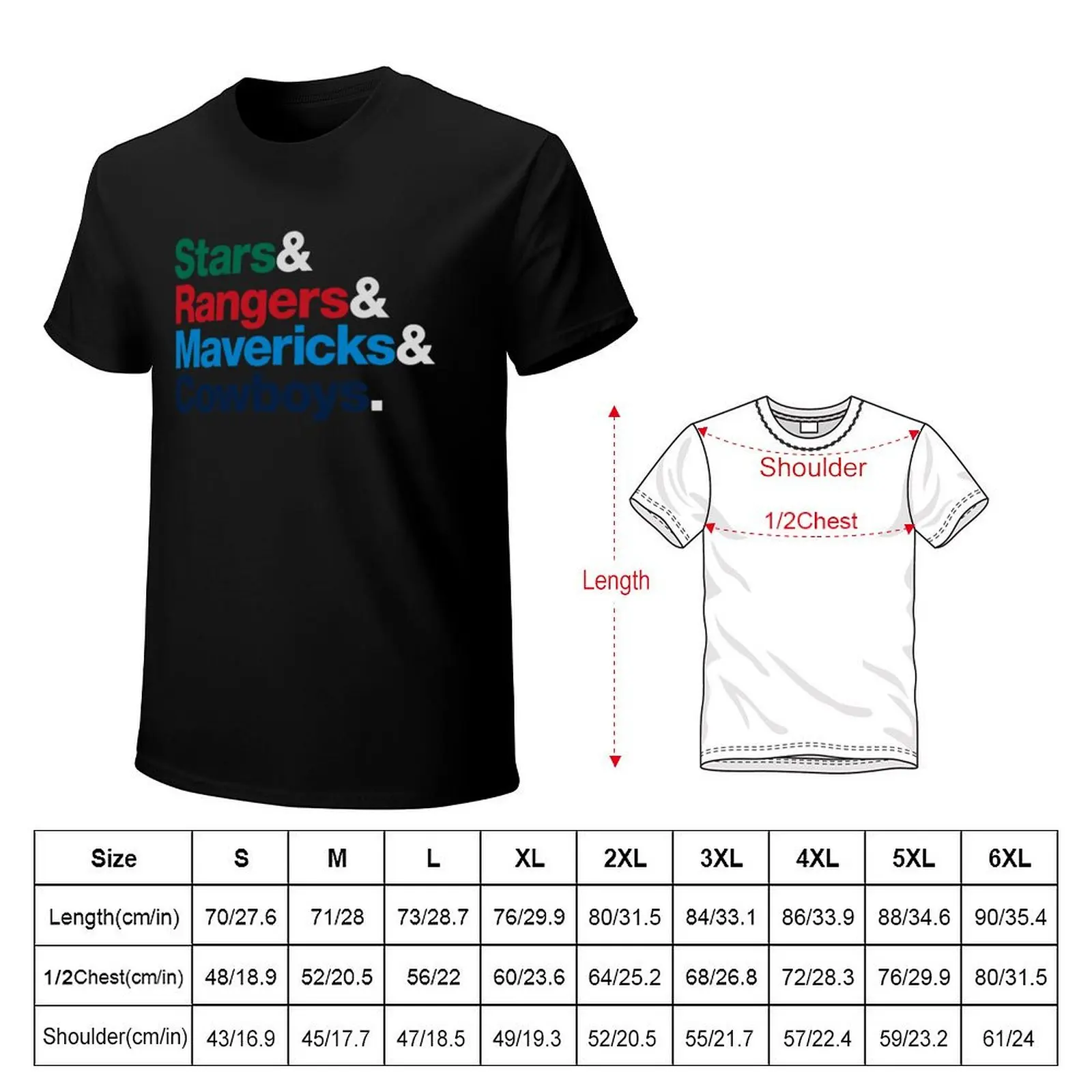 Dallas Sports Teams T-Shirt t shirts cotton 100% T-Shirt