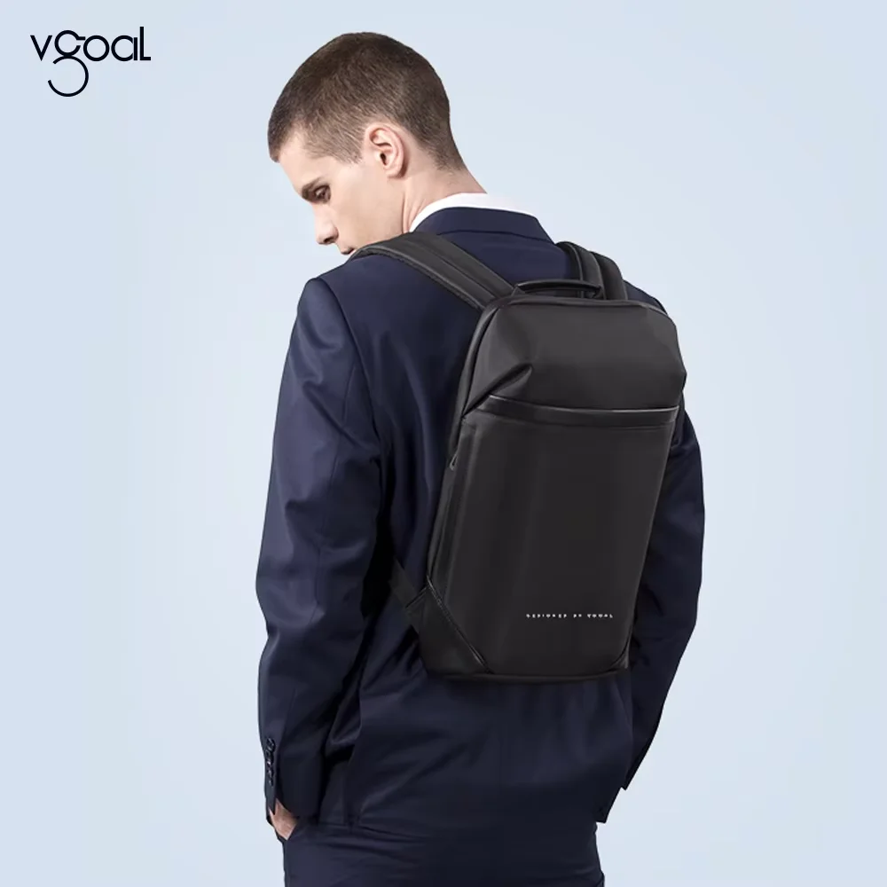 Vgoal-mochila delgada para ordenador portátil para hombre, morral de negocios de 15,6 pulgadas, para trabajo de oficina, bolsos de negocios, mochila