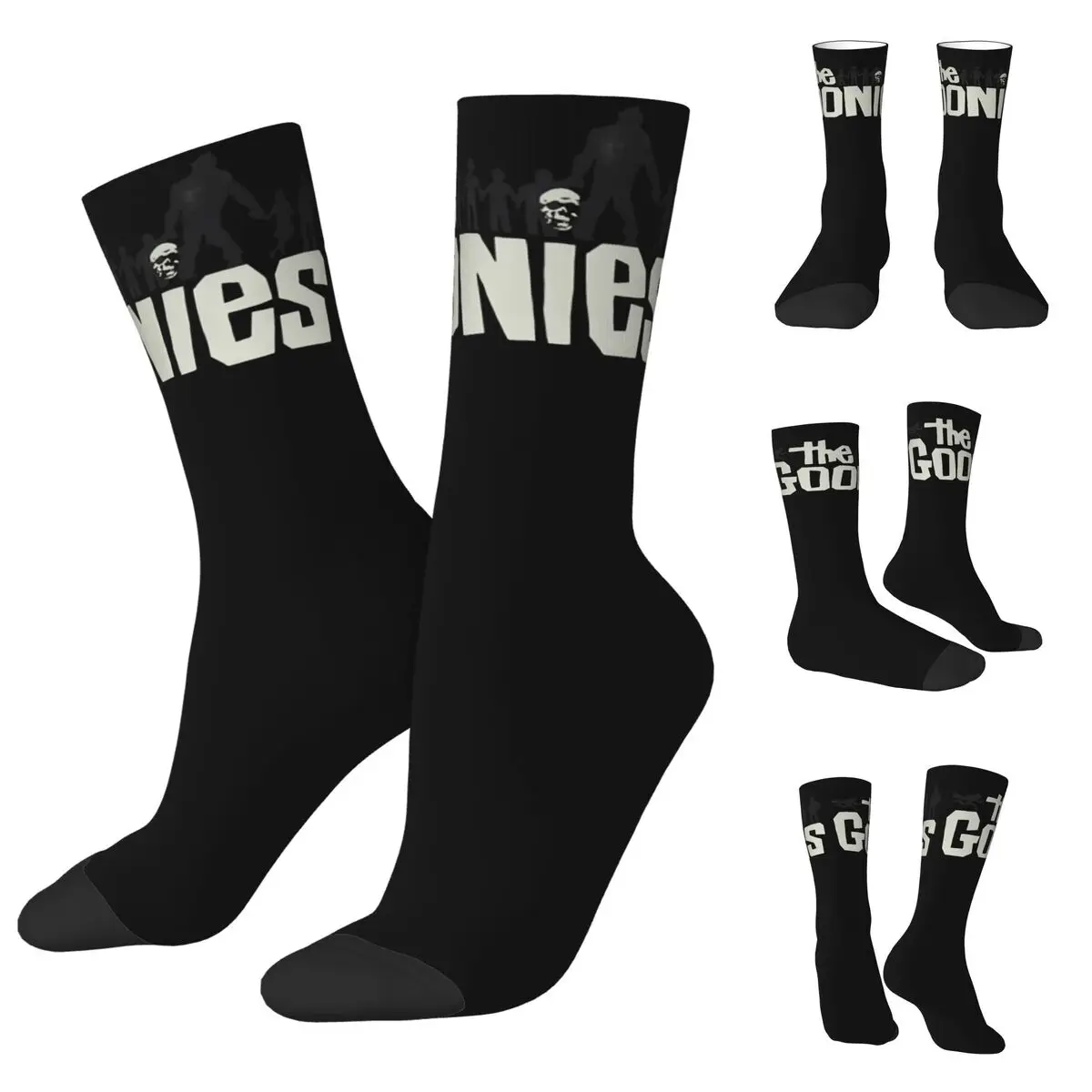 High elasticity polyester fiber 3D printing cosy Unisex Outdoor Cool Skull Goonies Never Say Die Interesting Four Seasons Socks