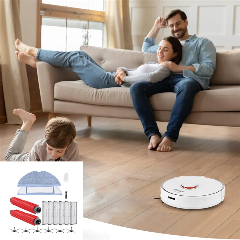 Набор аксессуаров AC39 для Roborock S7/S7+/S7 Maxv/S7 Maxv Plus/S7 Maxv Ultra.Основные щетки, боковые щетки, фильтры HEPA, салфетки для швабры