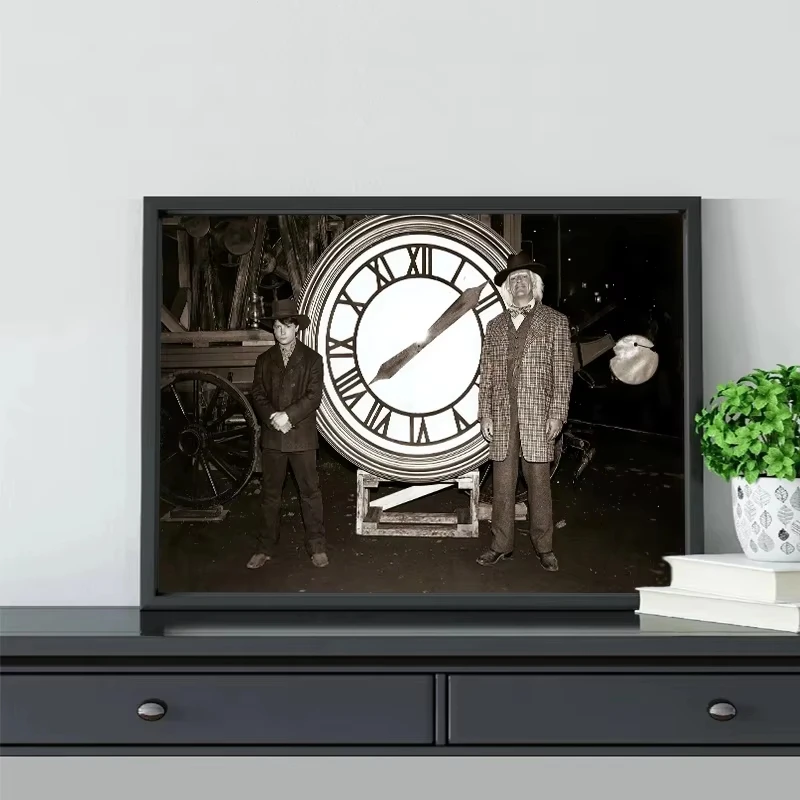 الفيلم الكلاسيكي العودة إلى المستقبل الرجعية الملصقات قماش طباعة اللوحة خمر جدار صورة فنية لغرفة المعيشة ديكور المنزل #3