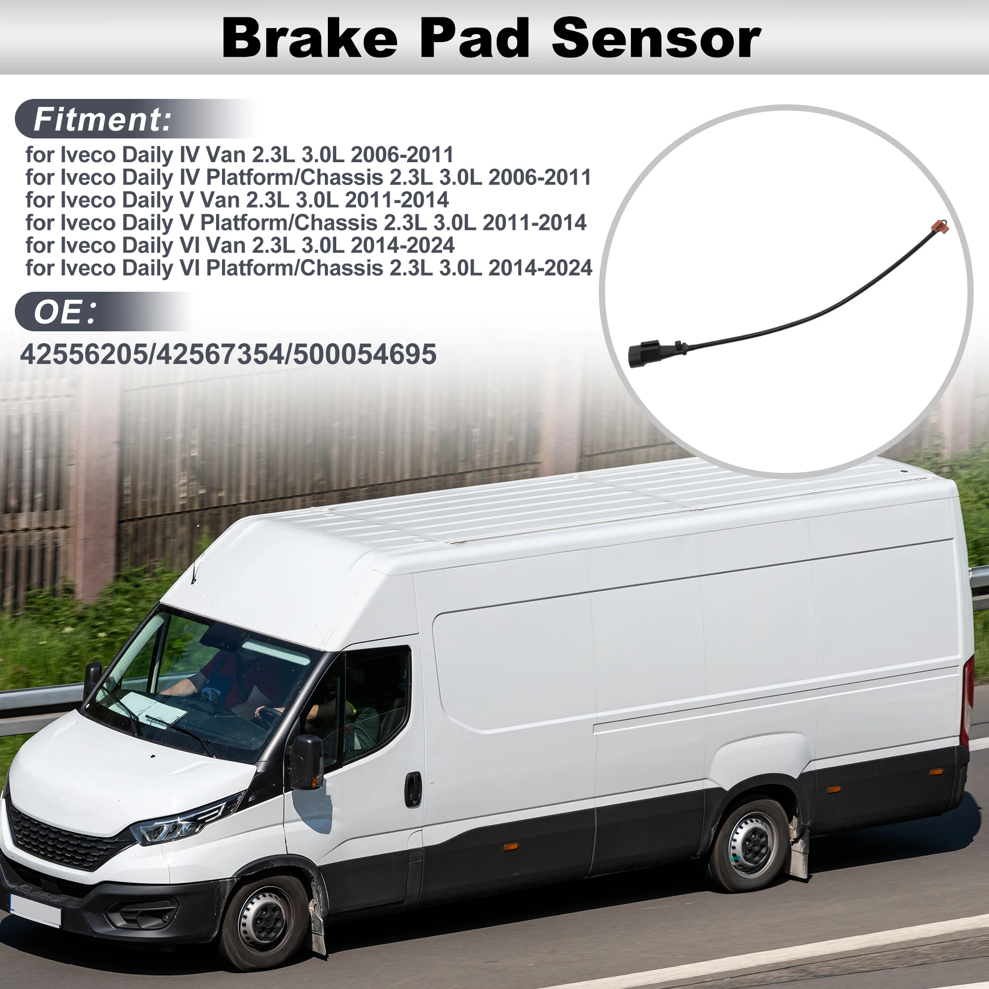 UXCELL Rear Brake Pad Wear Sensor for Iveco Daily IV Van 2006-2011