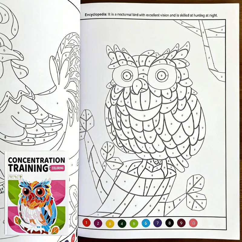 

Interactive Activity Coloring Book,Children's Fun Coloring Book 48 Pages of Colorful Pages, Animal, Figure, Architecture Themes