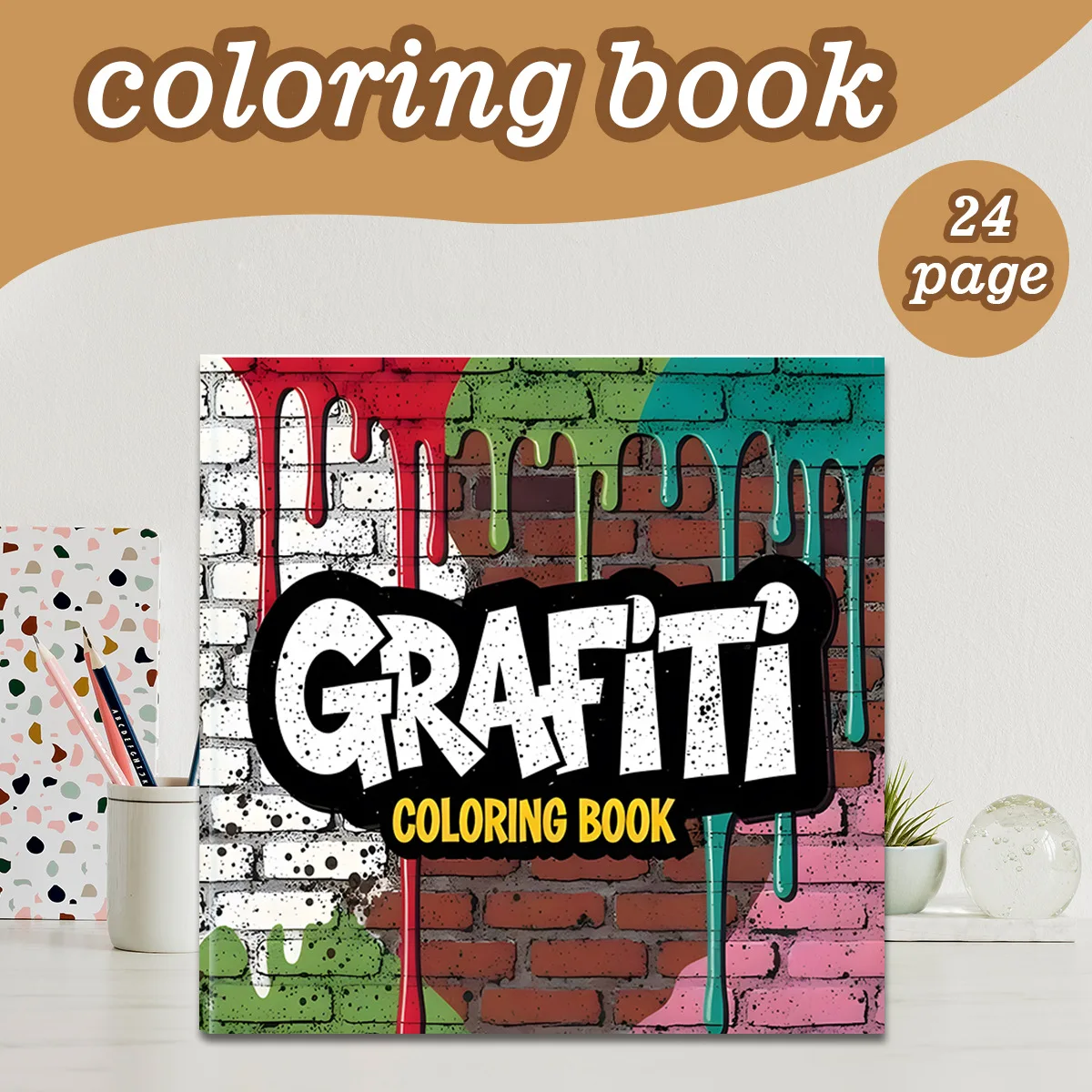 

Graffiti Coloring Book 24 Pages Urban Street Art Illustrations for Adults Stress Relief Creative Relaxation Gift