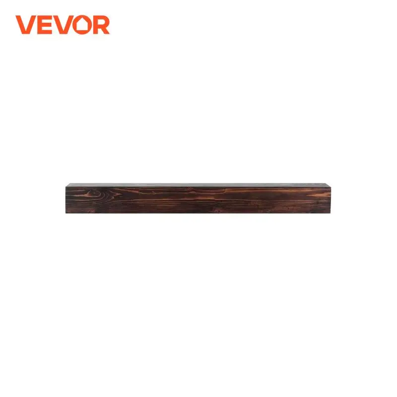 VEVOR Fireplace Mantel 48 x 8x 5in 50lbs Natural Wood for Over Fireplace Wall Mounted Handcrafted Fireplace for Wall Decor Brown