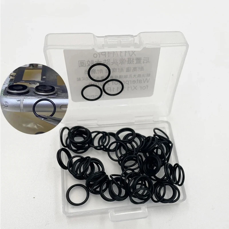 100 PCS  Waterproof Rubber Ring Solve The Back Camera Gap After Replacing With Rear Glass For iPhone X XS 11 Pro 12