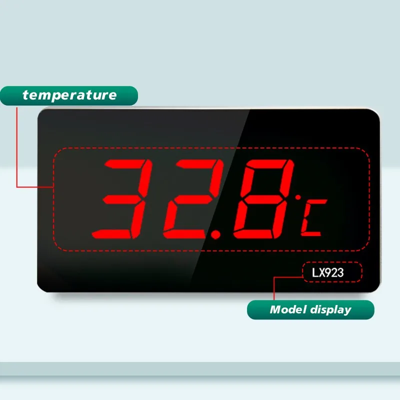 LX923 Thermometer Tools Digital Thermomter With Probe LED Large Screen Standing and Wall Hanging Industrial Humidity Meter