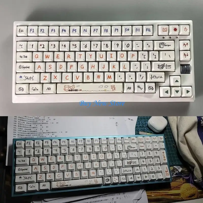 20ce kota przedszkola XDA Profilu Keycaps PBT Dye Sublimacja dla przełącznika MX Cherry