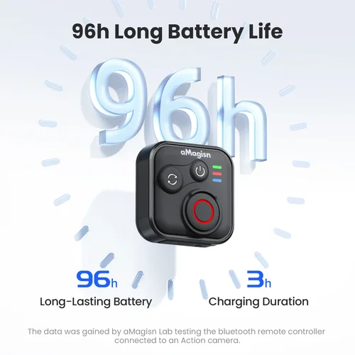 Imagen 2 del producto Control remoto inalámbrico Bluetooth para DJI ACTION 6/ ACTION 5 PRO/ACTION 4/OSMO 360 Selfie con accesorio de correa para la muñeca