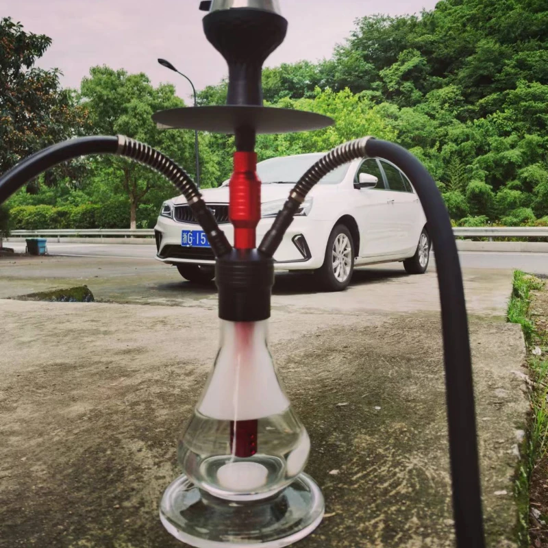 

Bar hookah stall alloy hookah pot medium size double tube