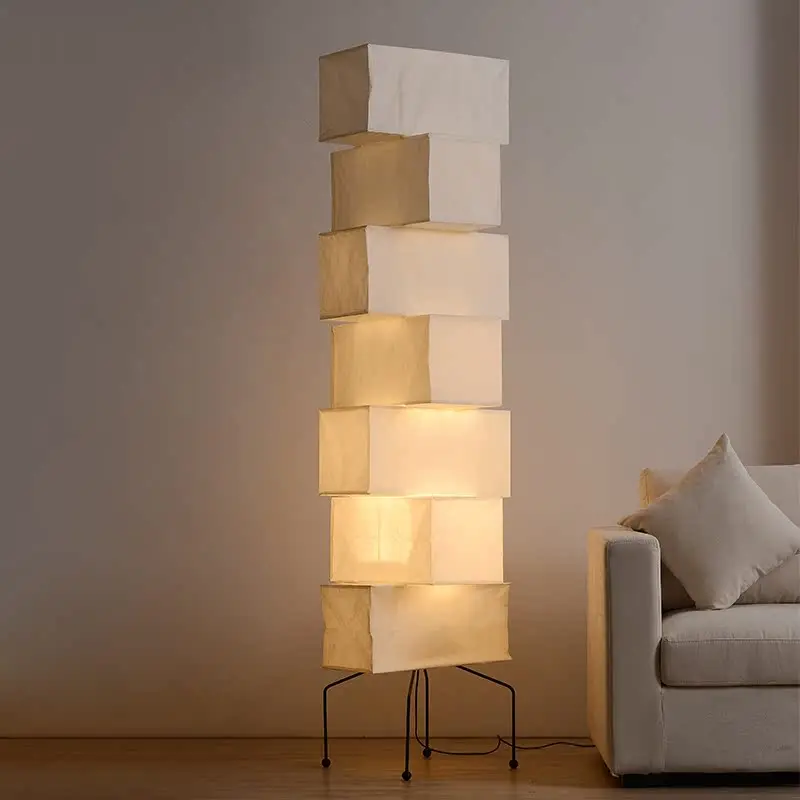 

Yokouyong, paper lamp, wabi-sabi floor lamp, living room, bedroom, homestay designer atmosphere, Japanese art rice paper lamp