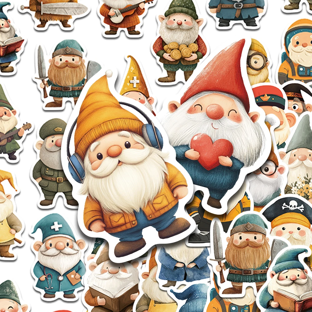 50 Stück Cartoon-Figur-Illustration-Aufkleber für Laptop, Sammelalbum, Koffer, Kühlschrank, Gitarre, DIY, ästhetische Aufkleber