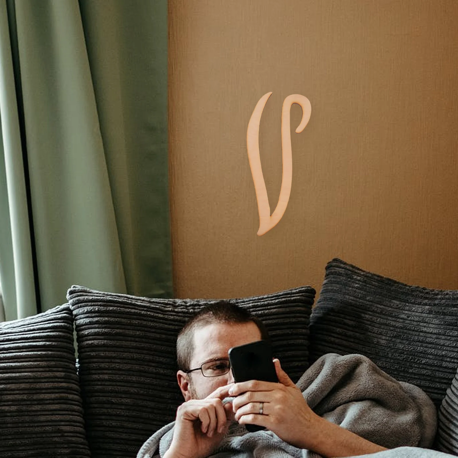 

Wooden Letter Decoration Large Letters Pendant Cursive Big Unfinished Wall Hanging Alphabet