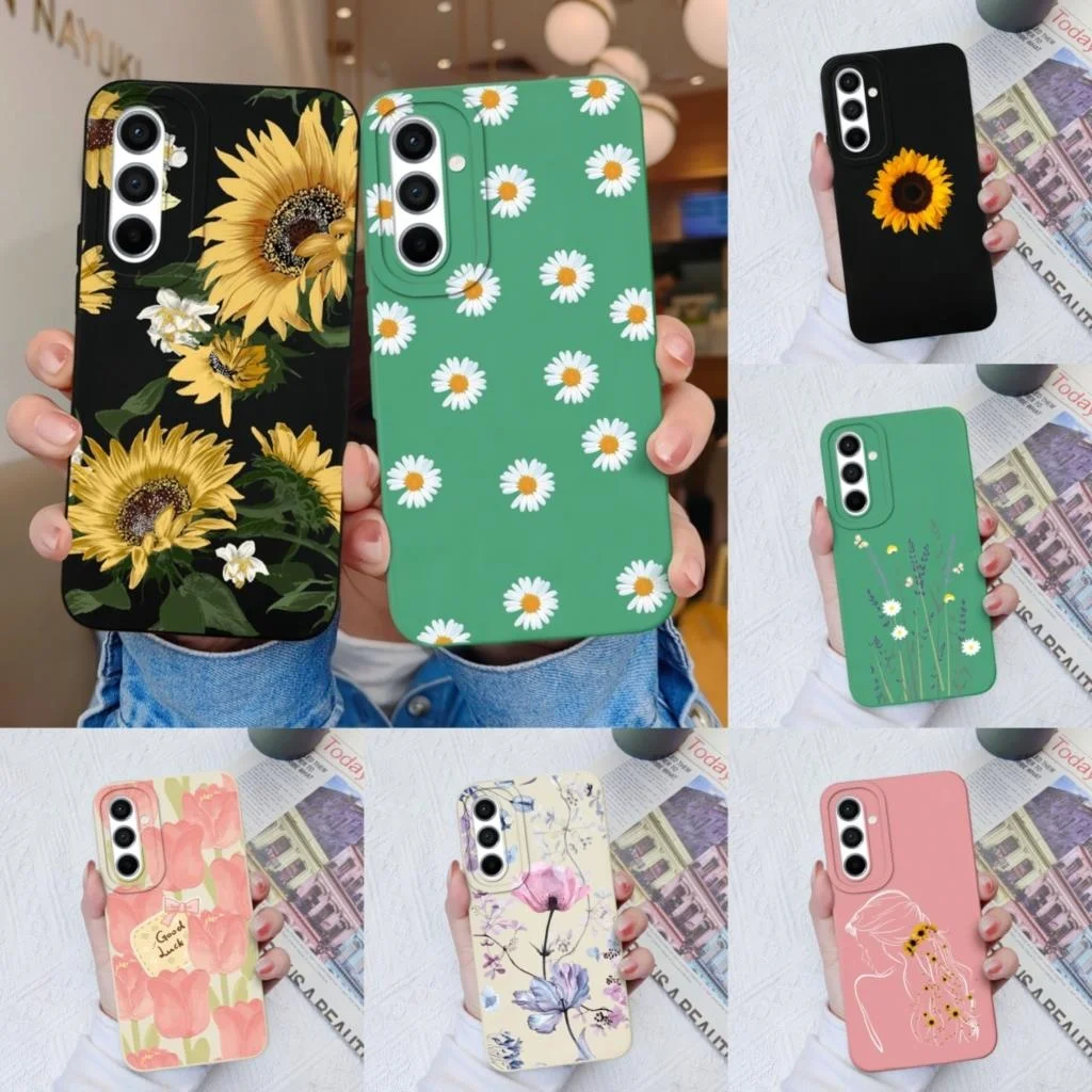 Case For Samsung A52 A52S A53 A54 Beautiful Sunflower Silicone Non-slip Protective For Samsung Galaxy A 52 A 52S A 53 A 54 Funda