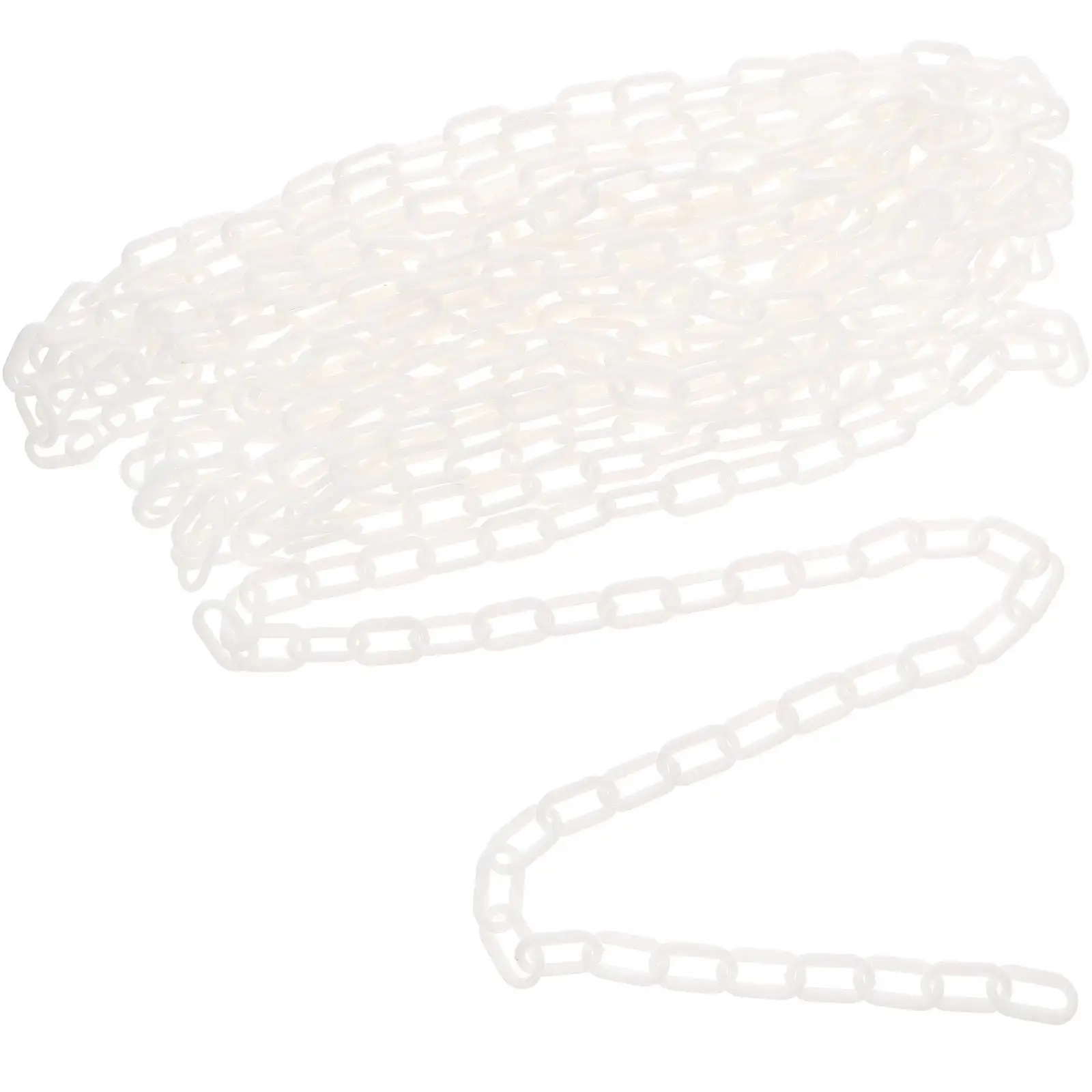 

Plastic Safety Chain for Road Barrier Crowd Control White Chain Links Warning Connector Traffic Fence Outdoor