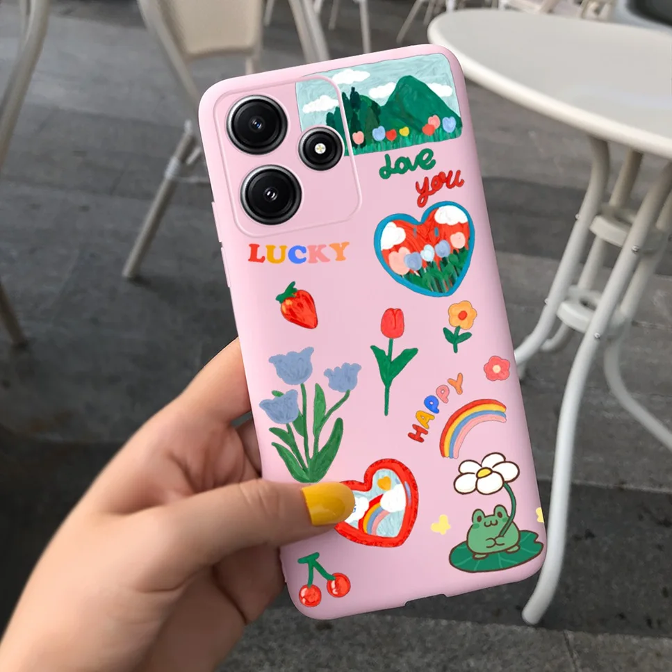 NEW Design For Cover Xiaomi Redmi 12 5G Case Cartoon Bumper Back Shockproof Soft TPU For Xiomi Redmi 12 4g Redmi12 Hongmi 12 Bag