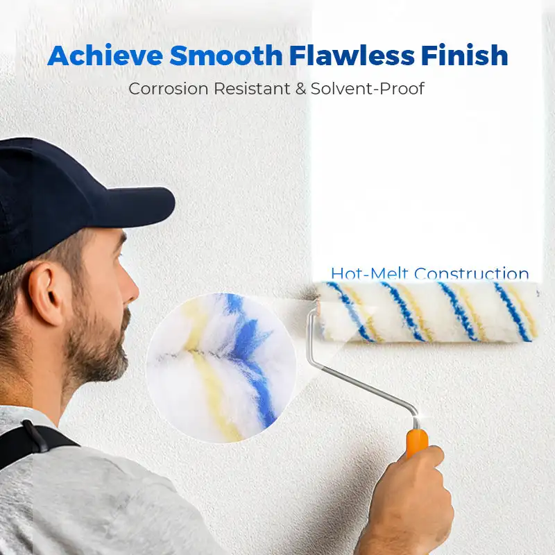 فرشاة دوارة للطلاء بمقبض قابل للفصل، فرشاة طلاء من اللاتكس، أداة طلاء جدران، فرشاة طلاء إسفنجية قابلة لإعادة الاستخدام
