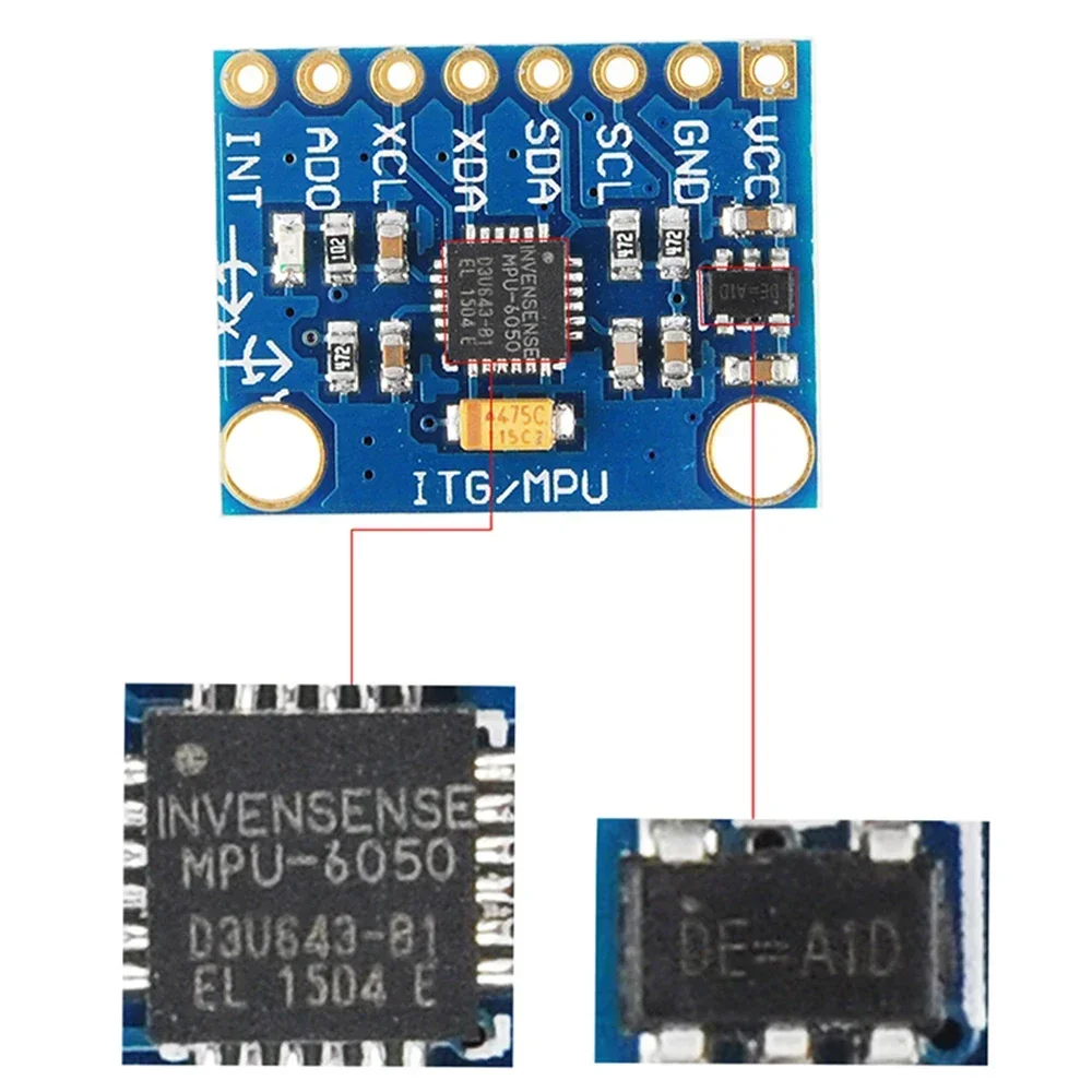 GY-521 MPU-6050 6 軸加速度計ジャイロスコープセンサーモジュール Arduino ドローンロボットモーショントラッキング DIY 用