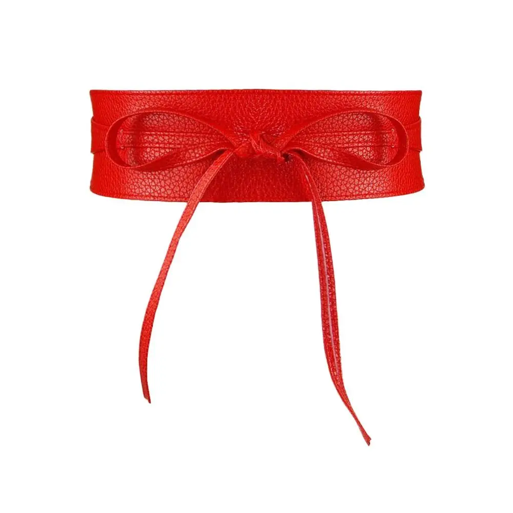 

Fashion Simple Wrap Slim Fit Leather Belt Corset Waistband Ladies Dress Cummerbands Wide Waist Band