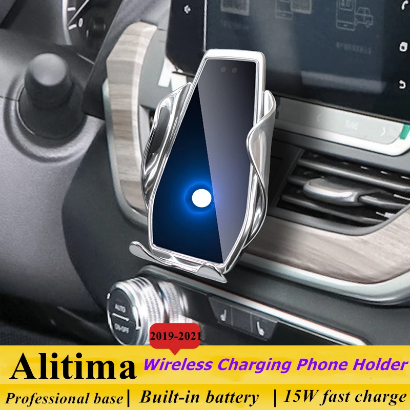 

Dedicated for Nissan Alitima 2019-2021 Car Phone Holder 15W Qi Wireless Car Charger for iPhone Xiaomi Samsung Huawei Universal