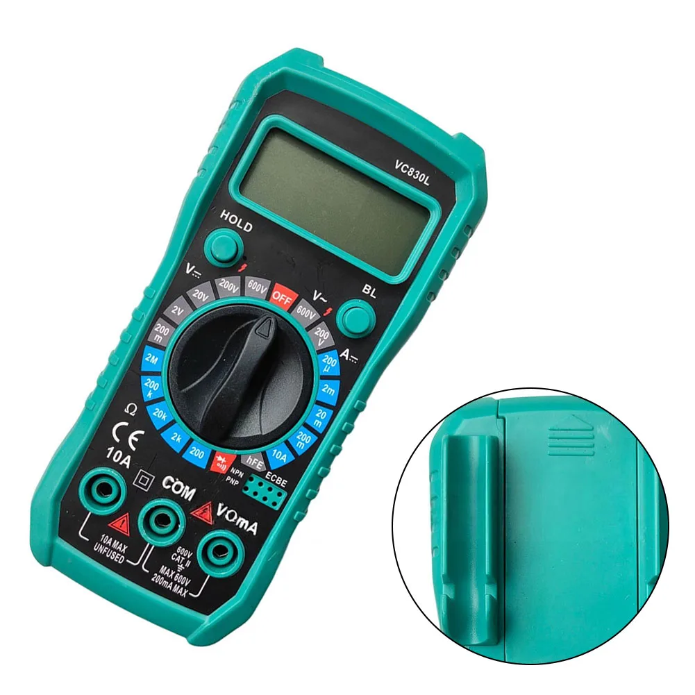 VC830L Digital Multimeter For Auto Range LCD Display 600V Voltage Current Resistance Tester For Electrical Repair And Testing