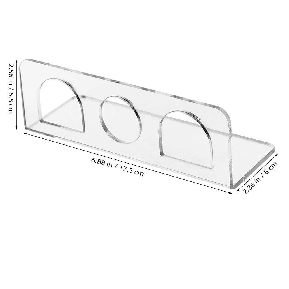 Hair Tool Organizer Wall Mounted 3 Hole Design for Blow Dryer Curling Iron Flat Iron Hot Tools Bathroom Storage Rack No Drill