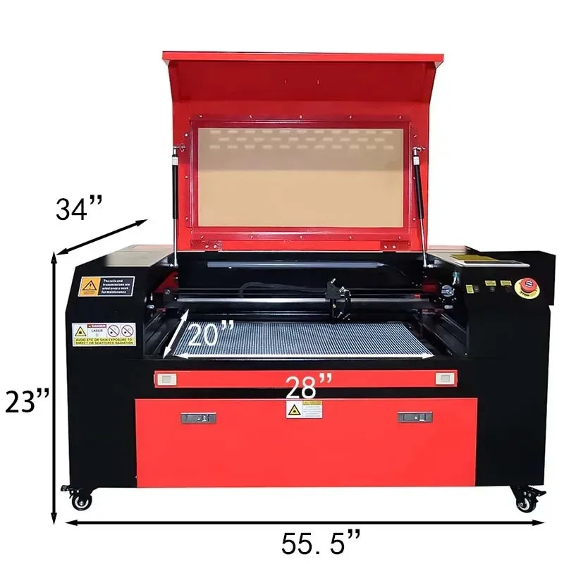VEVOR Lasergraveerder 60/80/130W CO2 Lasergraveermachine RUIDA Board Compatibel met Lightburn Laser buis Houtbewerking Gereedschap