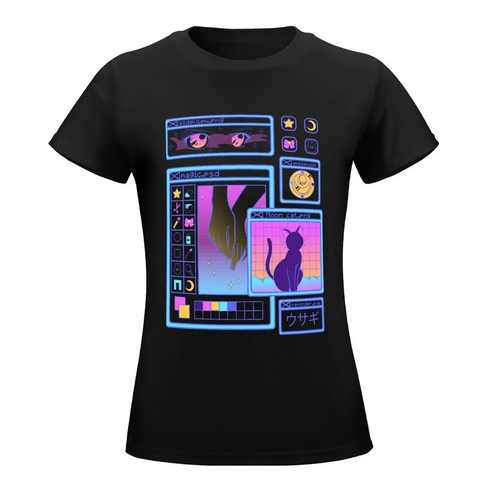 Moon and aesthetic T-Shirt summer tops aesthetic clothes hippie clothes womans clothing