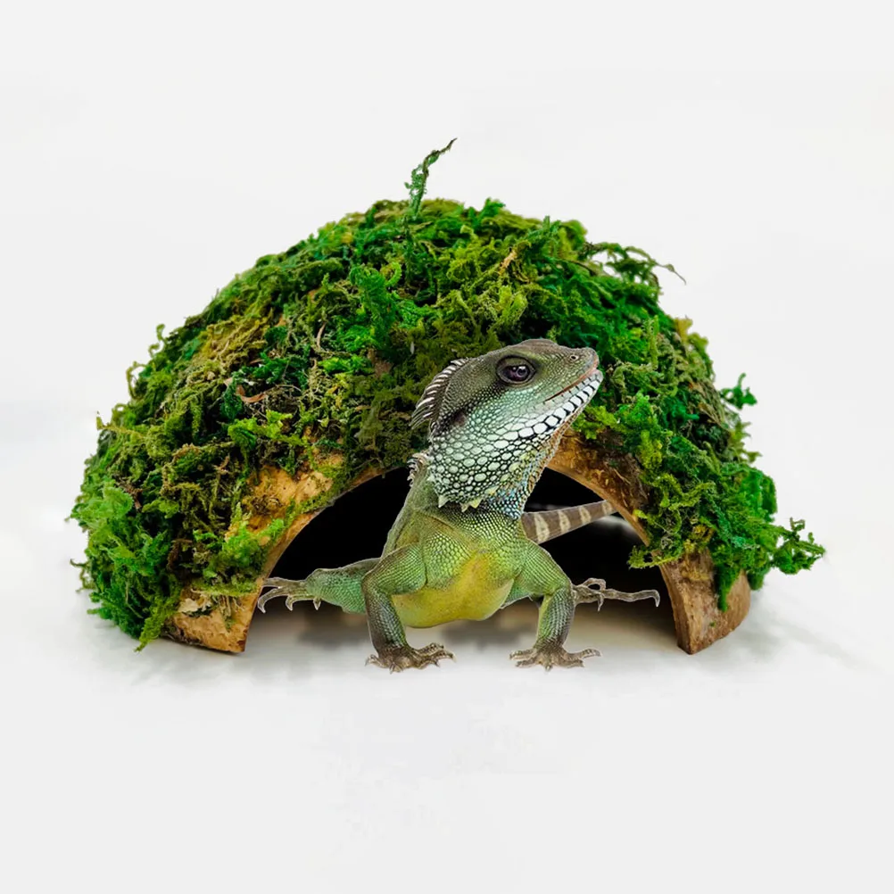 

Hideout House Reptile Tank Shelter Decorations Gecko Lizard Aquarium Cave Hamster Hiding Cave Reptiles Box Ornament Water